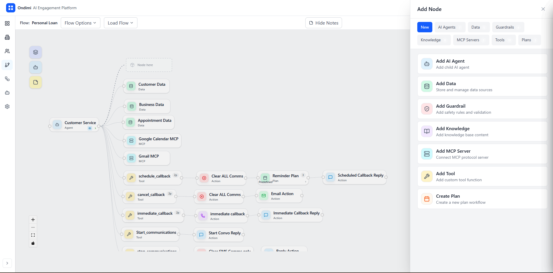ai agent builder - nodes